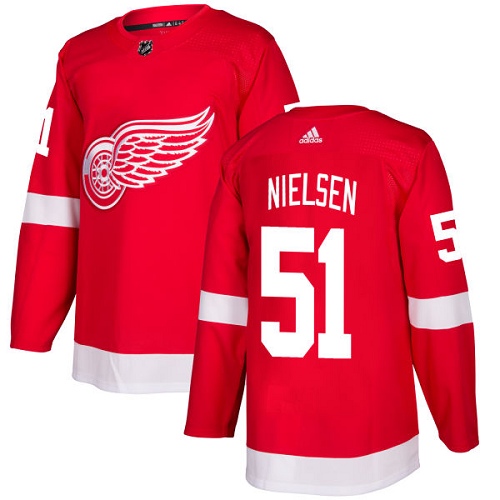 Adidas Men Detroit Red Wings #51 Frans Nielsen Red Home Authentic Stitched NHL Jersey